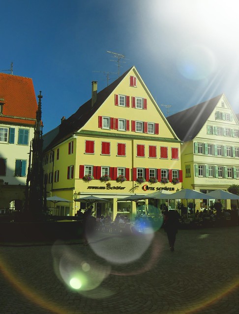 Marktplatz Rottenburg - Cafés und Restaurants im Freien ● Old Townscape