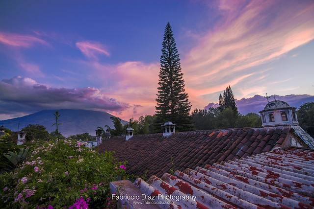 Antigua Guatemala in a Frame (Sunset)