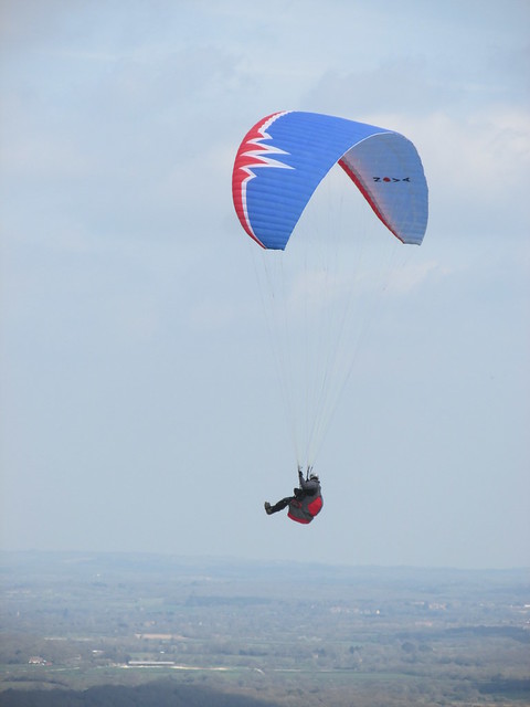April 6, 2015: Glynde to Seaford Hang glider over South Downs