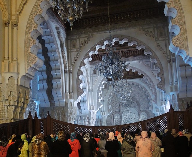 Casablanca-Praying women in Hassan II Mosque