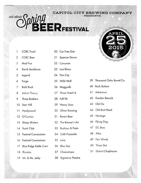 Spring Beer Festival 2015 lineup