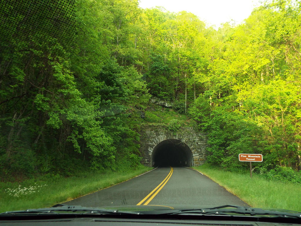 APPROACHING THE PINE MOUNTAIN TUNNEL ON THE BLUE RIDGE PARKWAY
