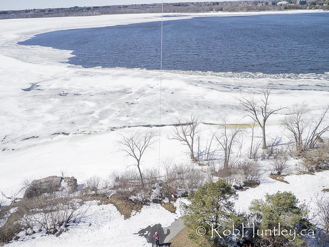 Ottawa River - Spring Melt.. Kite aerial photography.