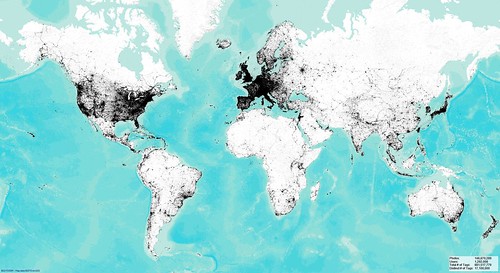 Visualization of globally geotagged Flickr photos, 2007-2015 | by Sieboldianus