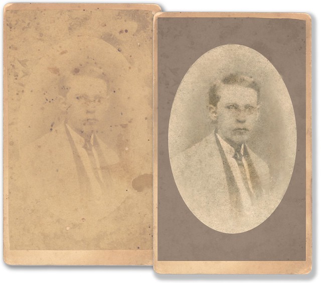 Great-Grandpap before-after