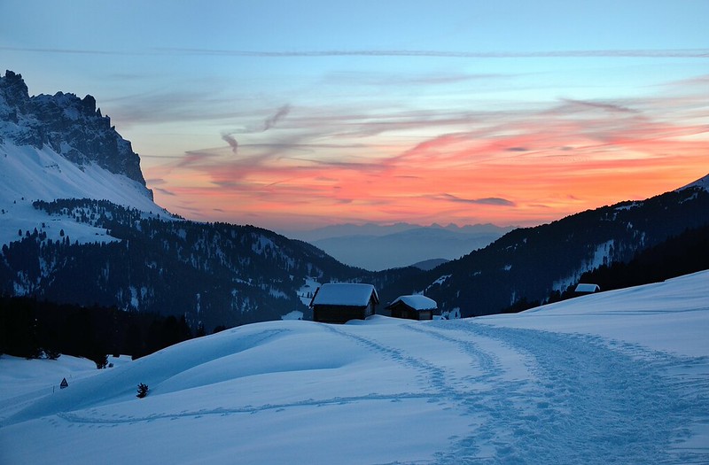 20180325-009F | Abend am Würzjoch (Ju de Börz). Dolomiten, 25.03.2018