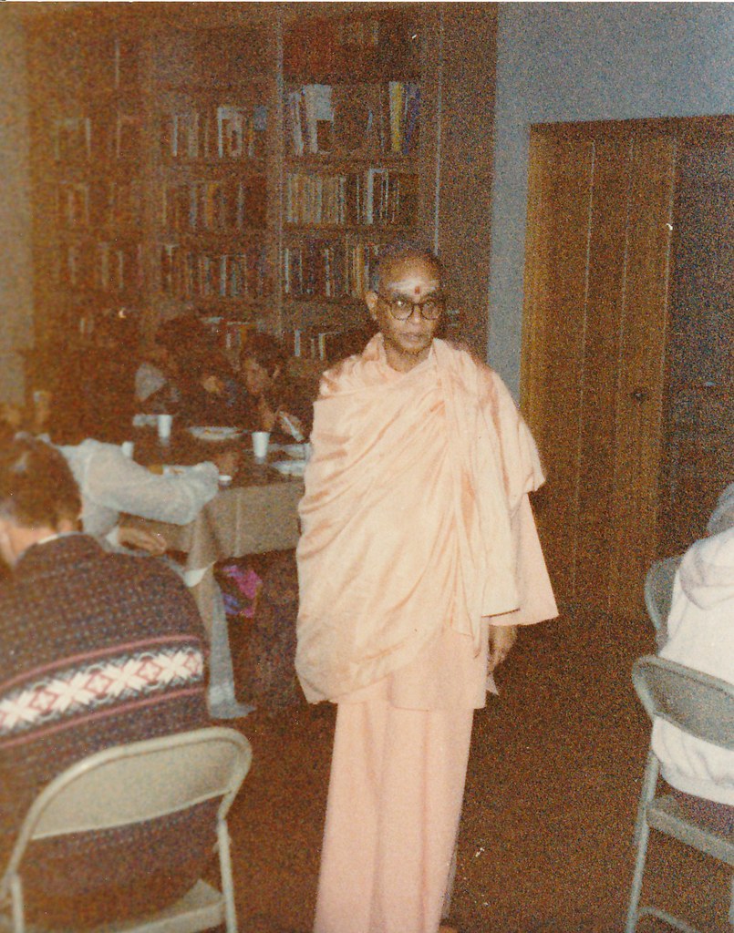 Swami Shraddhananda In Library After Shiva Ratri Puja