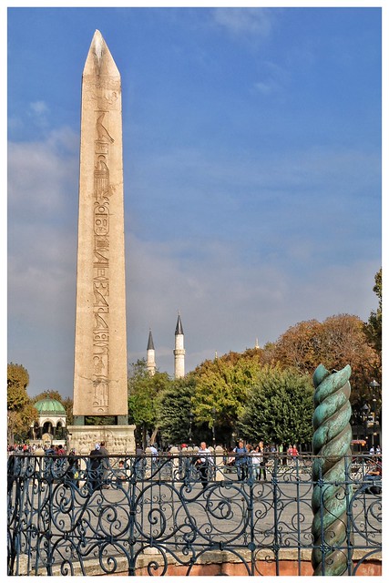 Egyptian Obelisk and Serpent Column