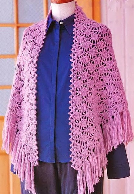 that shawl in beautiful and delicate crochet see step by step