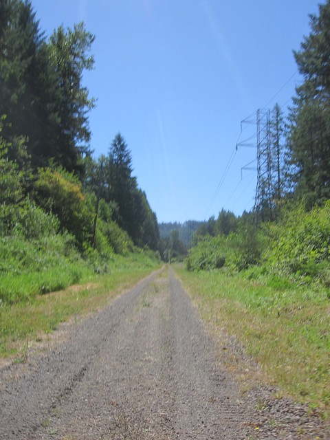 Riding along a chunk of the long-vanished Portland Traction line to the Oak Grove hydro project