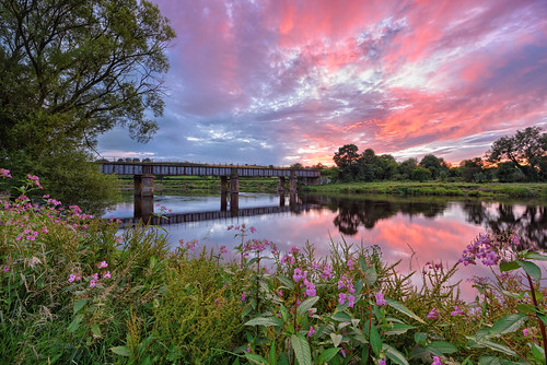 water summer northern ireland ni uk scenic landscape riverscape sperrins county tyrone hdfox hd fox gareth wray photography strabane nikon d810 nikkor 1424mm lens sky sun set tourist tourism mourne river site visit douglas countryside country side grass british irish trees parish camus victoria bridge rail way railway iron steel metal lines bank nature historic train tracks flowing photographer walk day gnr tree outdoor spring 2016 long exposure