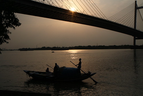 Sunset by Pradip Chowdhury, Prinsep Ghat