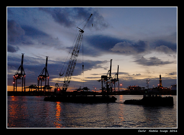 Twilight over the Genoa harbour - 2
