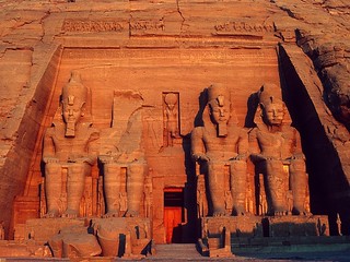 Egypt : Sunrise on Abu Simbel temple