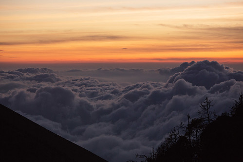 sunset clouds volcano guatemala fuego volcan acatenango