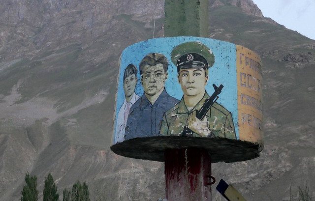 Khorog / Хорог (Tajikistan) - Monument to Soviet border guards