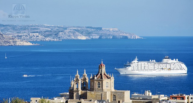 ‘The World (cruise ship) in the Gozo Channel - Monday 25 June 2018