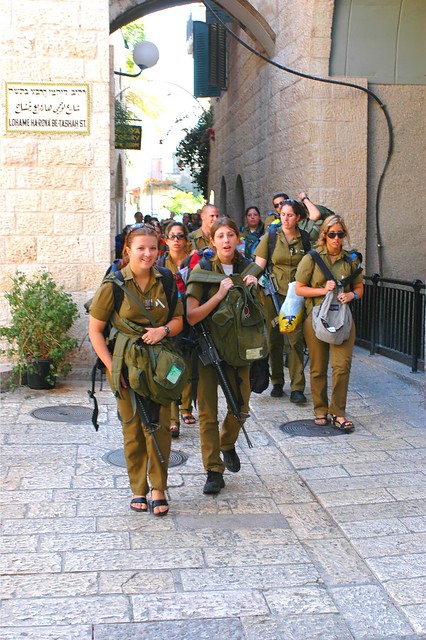 Girls in military uniform