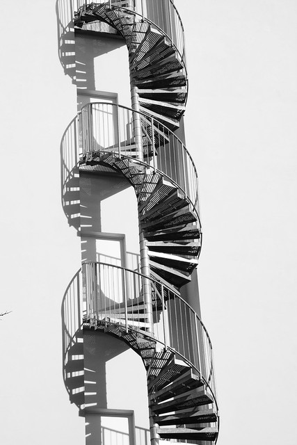 Spiral stairs and shadow