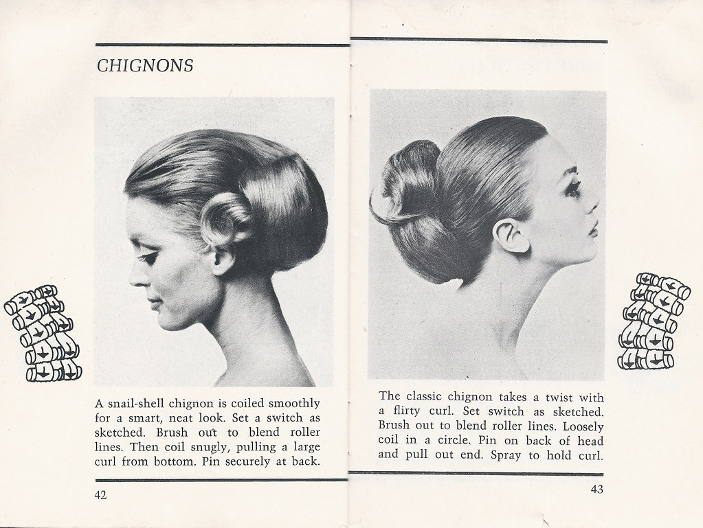 60s hairstyles - Chignons | pages 42 and 43 