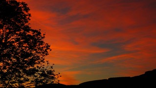 Sunset over Mountain Ash in S. Wales