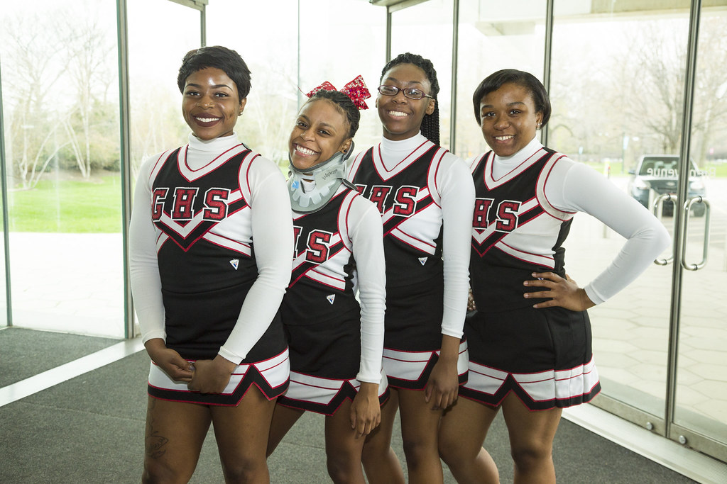 Glenville High School Cheerleaders.