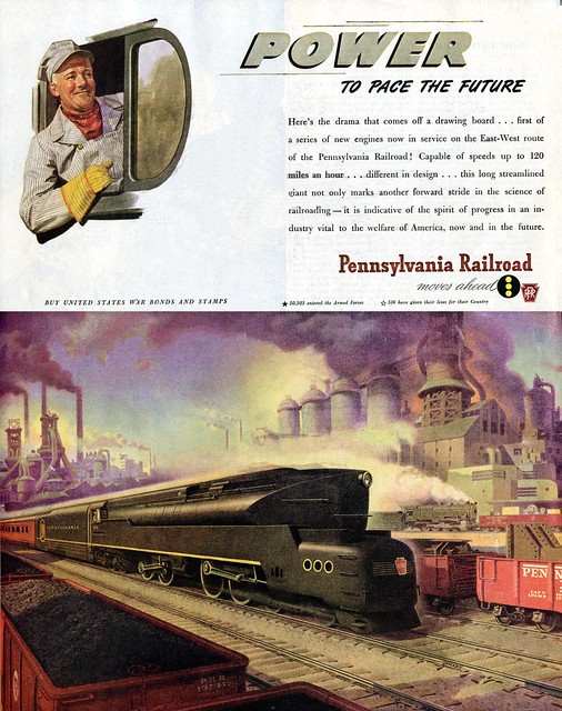 Ad, Railroad - Pennsylvania Railroad, WWII Ad, 516 Gave Their Lives, 1945-06