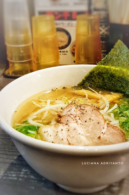Delicious Ramen at Ramen Shop across the Sunroute Hotel where we stayed.  Light, clear, umami stocks soup, and the ramen was just perfect ! Like it ❤  Ginza, Tokyo, June 2, 2018 Japan Trip, June 2018
