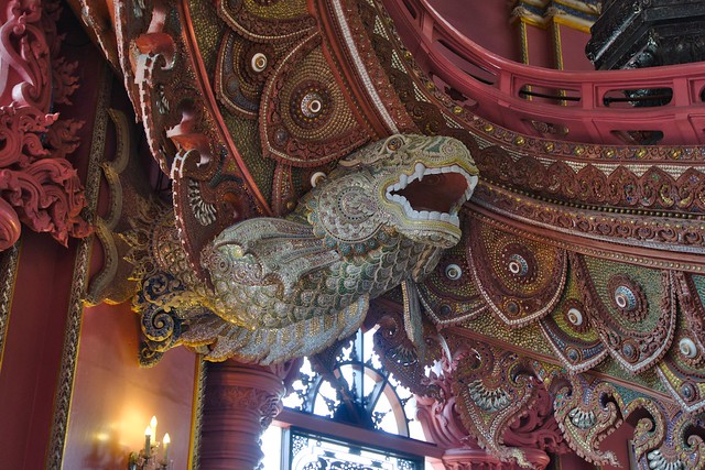 Dragon sculpture in the Erawan museum in Samut Phrakan province near Bangkok, Thailand