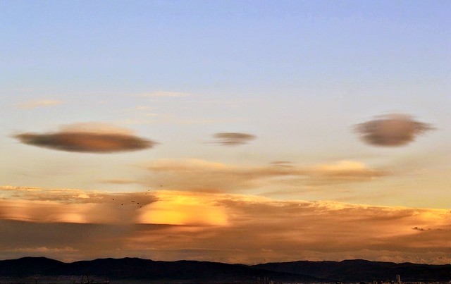 Mistic sunset UFO clouds 1143