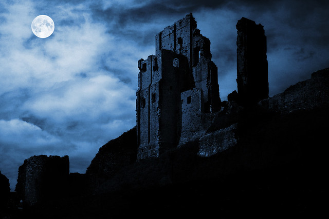Corfe Castle by Moonlight