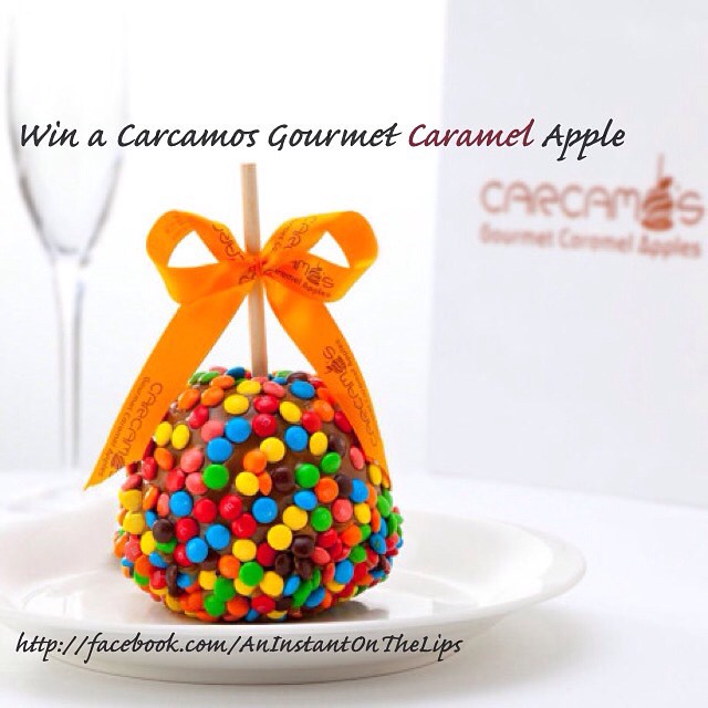 #win a #Carcamos #gourmet #caramel #apple just go to http://facebook.com/AnInstantOnTheLips and like the page, like the post and tell me which variety of delicious caramel apple you would choose if you were to win. Each Apple is between 400-500g and inclu