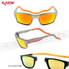 429-SLA-301 SLASTIK METRO-FIT-001 時尚舒適系列前扣式磁框太陽眼鏡-Fresh Sliver銀橘(含防塵袋黑色眼鏡盒)UV400 PC鏡片曲帶