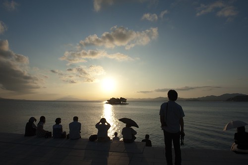 matsue shinji lake yomegashima island shimane sunset 松江 宍道湖 嫁ヶ島 夕日