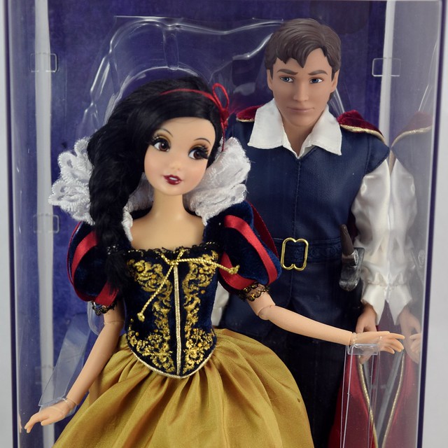 Designer Fairytale Snow White and the Prince Doll Set - #9 of 6000 - Boxed - Slipcover Off - Midrange Front View