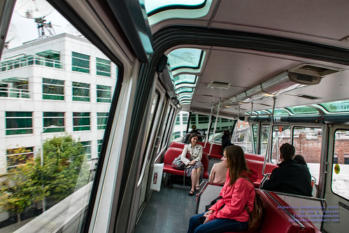 Inside a Seattle Monorail Racing Past KOMO Studios