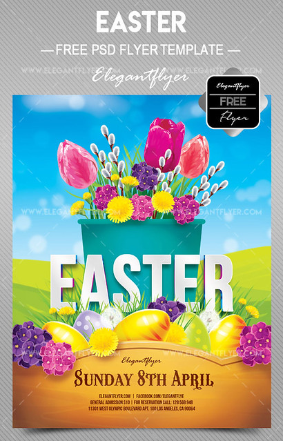 Easter – Free Flyer PSD Template + Facebook Cover