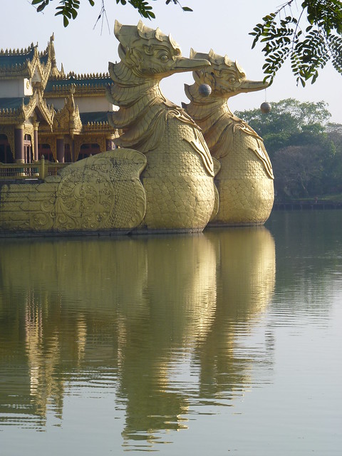 Lake Kandawgyi Yangon Myanmar