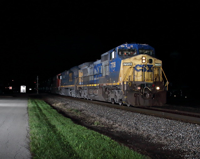 CSXT 7708 in Waterman,Illinois on May 25,2015.