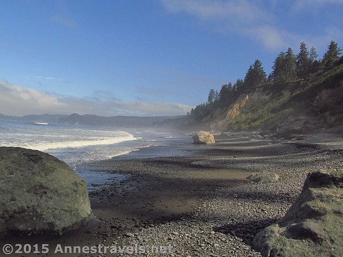 A misty morning on Ruby Beach in Olympic National Park. Washington