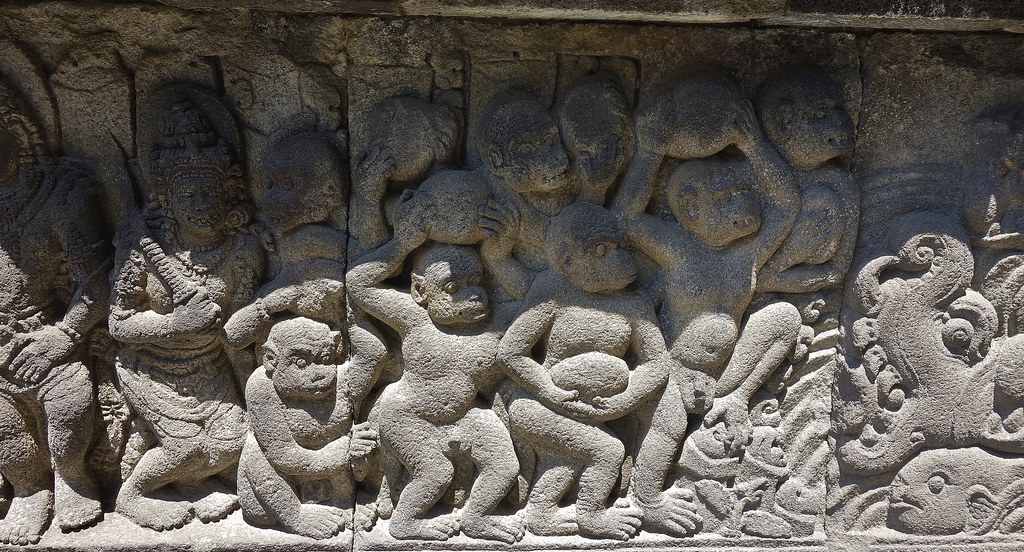 INDONESIEN, Java, hinduistische Tempelanlage Prambanan, Relief, 17340/9885