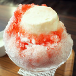 Japanese Ice Shaved - Milk Apricot Kernel Strawberry & Yogurt Condensed Milk
