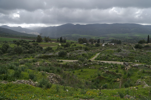 Volubilis, looking ESE from the top of the tumulus