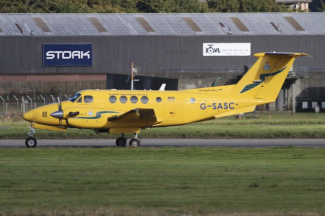 G-SASC Beechcraft B200 Super King Air Gama Aviation Aberdeen 3.10.16