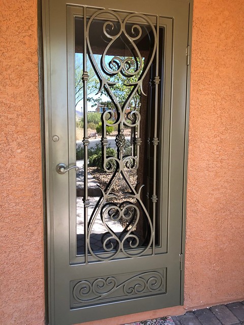 Security Door with Glass