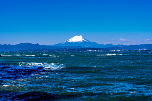 2018 winter january japan kanagawa fijisawa shonan coast enoshima iland landscape mountain fuji mtfuji sky sea bearch d750 nikonclubit