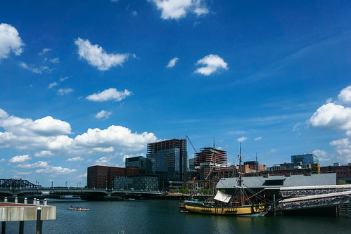 ship river history blue city boston landscape