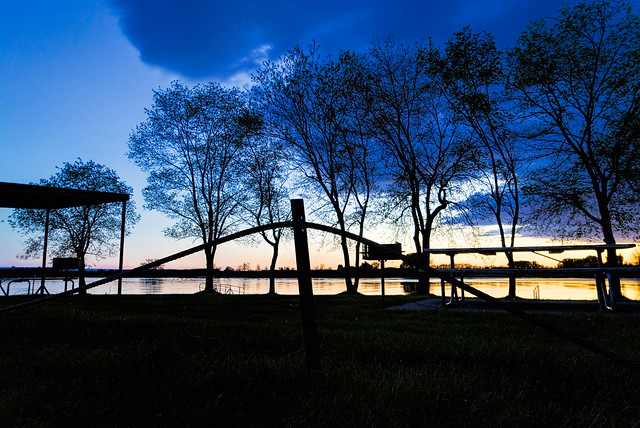 Fence and Sunset Along The Snake River