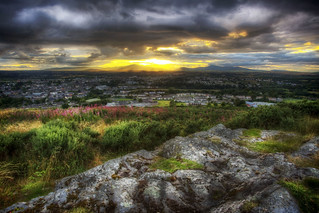 sunset over mount leinster