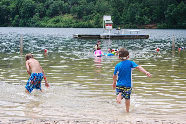 Enjoy swimming in a mountain beach at Douthat State Park, Va